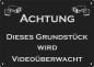 Preview: "Achtung Videoüberwachung...." Alu Hinweisschild